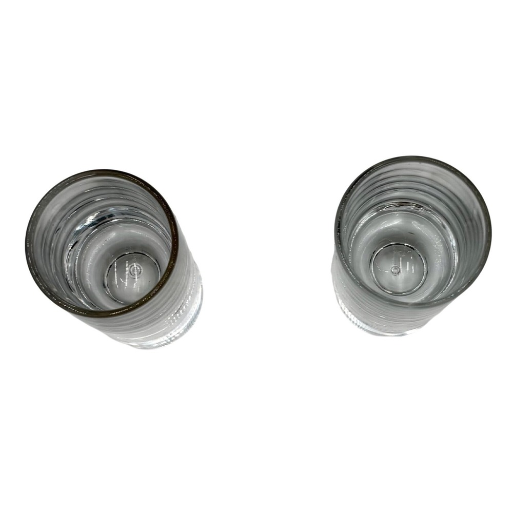 Pair 1970's MCM Kosta Boda Pippi bubble base glasses & Bubble Weighted Base - Picture 2 of 5